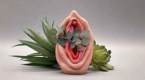 Skulptur frau vulva abdruck - frau,