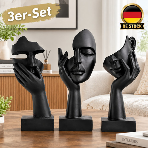Schwarz gesicht statue figur - schwarz,