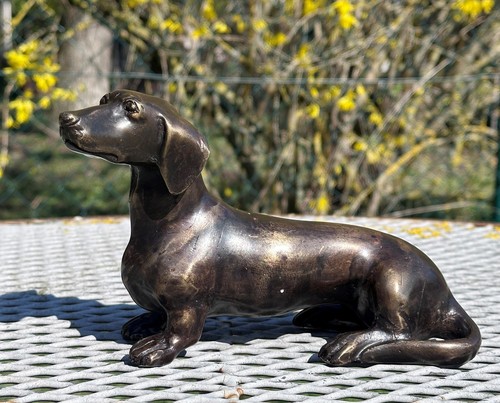 Bronzefigur dackel 20cm - bronzefigur,