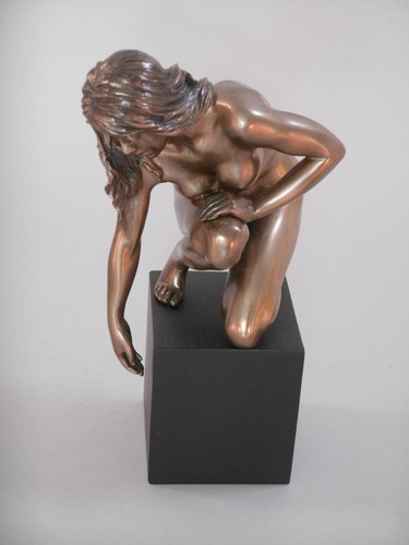 Bronzefarbene figur dame - bronzefarbene, |