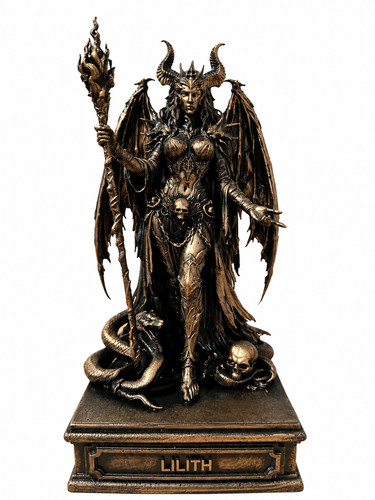 Lilith statue 24cm - statue, bronze