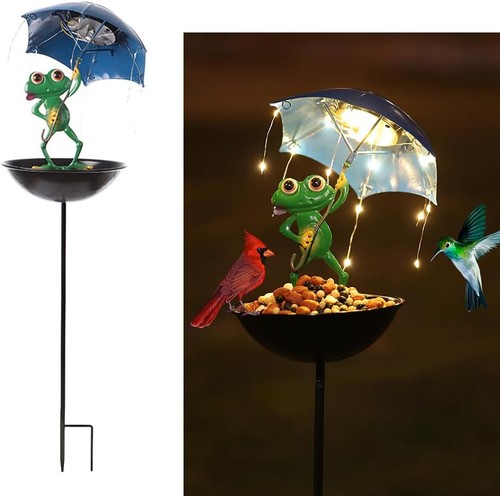 Solar frosch gartenfiguren mit - gartenfiguren,