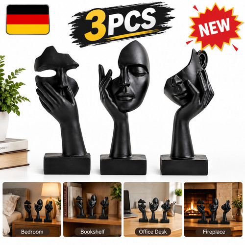 Gesichts figuren teilig - gesichts-figuren, 3-teilig