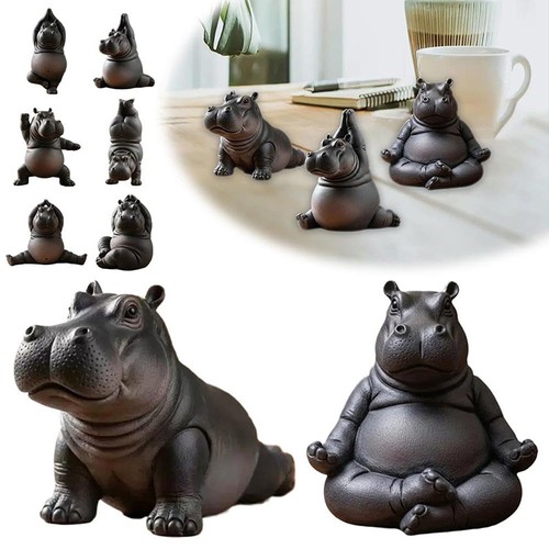 Yoga master hippo statue hand - master,