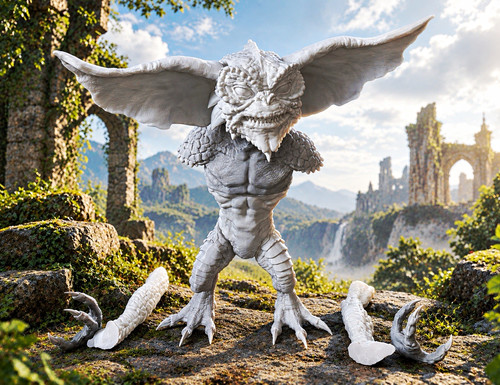 Effekt unbemalt statue - 3d,