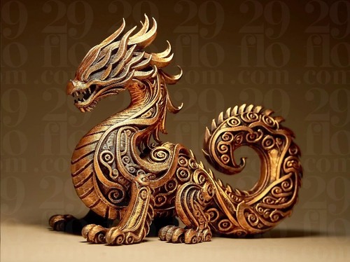 Designers dragon sculpture - dragon,