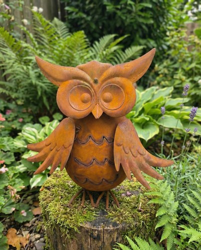 Edelrost eule 24cm - edelrost, rostfigur