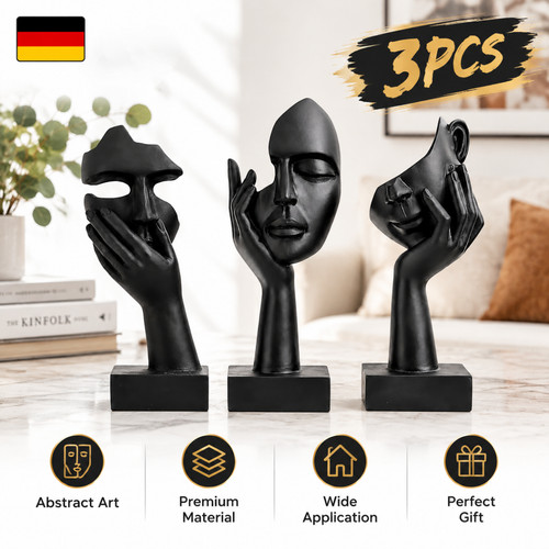 Gesichtsskulptur teilig - gesichtsskulptur, 3-teilig