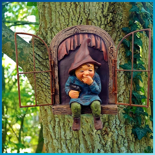 Gartenstatue zwerg harz deko - zwerg,